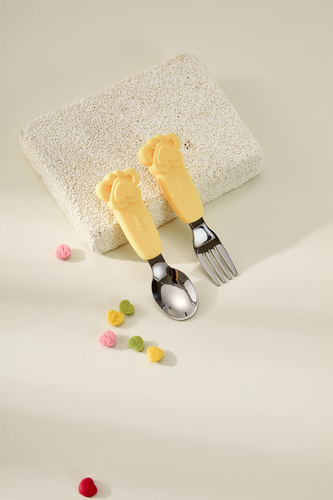 The LoveBite Duo Fork & Spoon Set - Honey Butter
