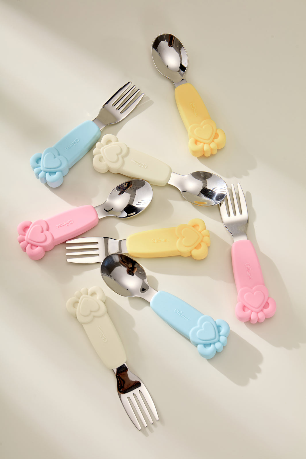 The LoveBite Duo Fork & Spoon Set - Oat Milk