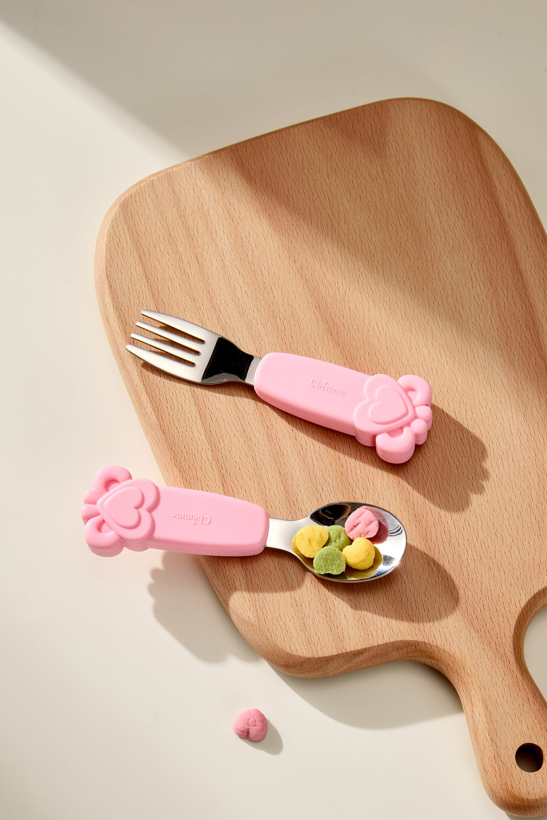 The LoveBite Duo Fork & Spoon Set - Blush Pink